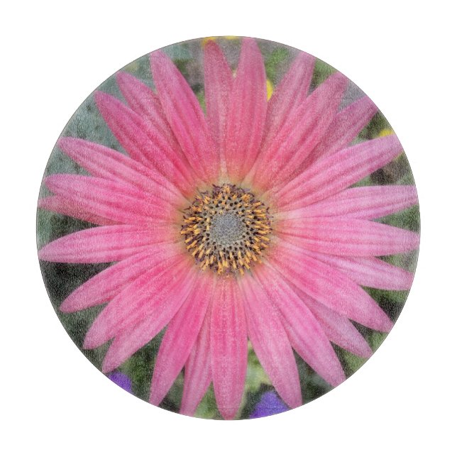 Pink Gerbera Daisy Cutting Board Schneidebrett (Vorderseite)
