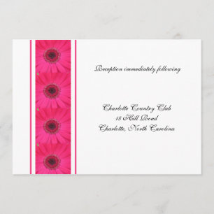 Pink Gerbera Daisy Empfang Einladung Hochzeit