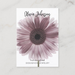 Pink Gerbera Daisy Floral Juwelen Earring Display Visitenkarte