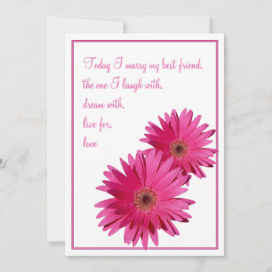 Pink Gerbera Daisy Heute Hochzeit Einladung
