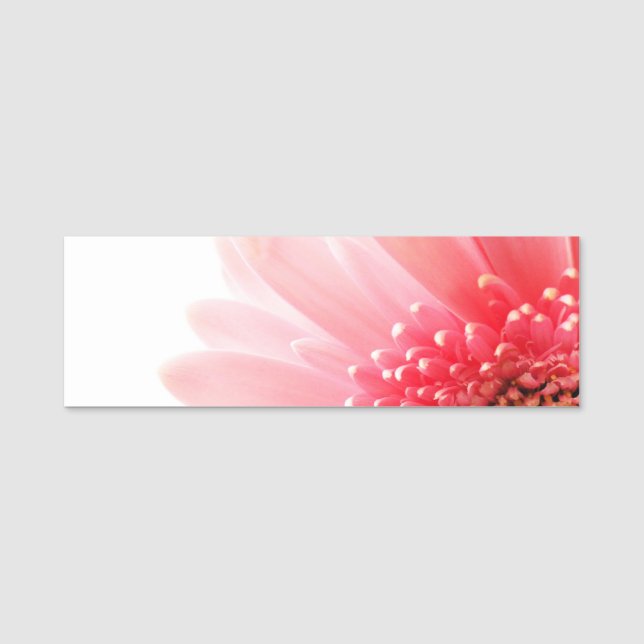 Pink Gerbera Daisy Namensschild (Vorderseite)