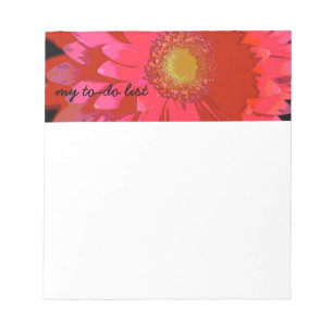 Pink Gerbera Daisy Notepad Notizblock