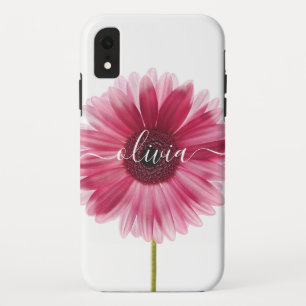 Pink Gerbera Daisy Tough Apple iPhone XR Coque