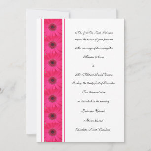 Pink Gerbera Daisy Wedding Einladung