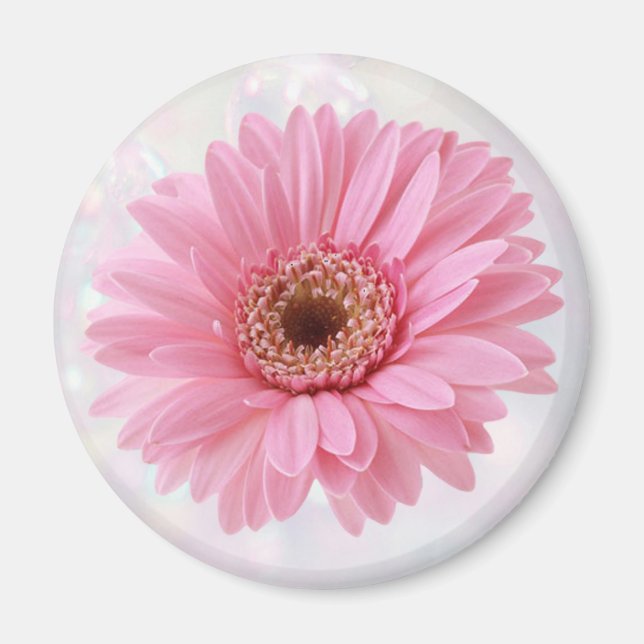 Pink Gerbera Kühlschrankmagnet (Vorne)