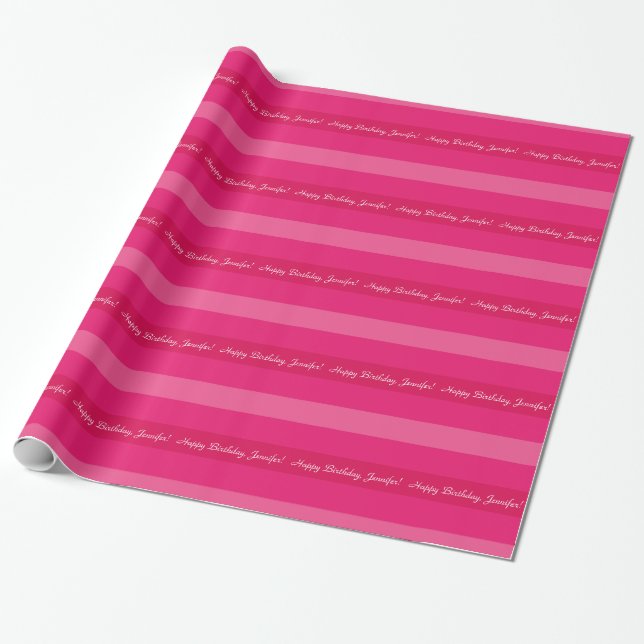 Pink-gestreiftes Packpapier Stripes Streifen (Ungerollt)