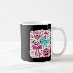 Pink Ghost Coquette Bow Halloween Western Cowgirl Kaffeetasse