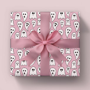 Pink Ghost Halloween Geschenkpapier