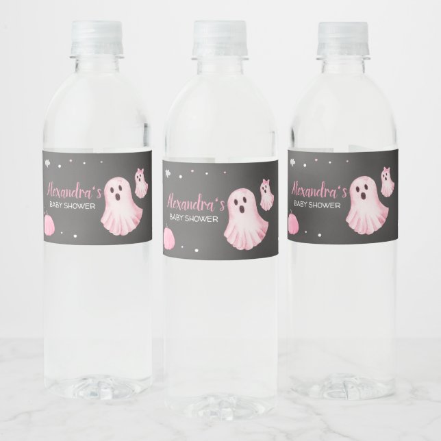 Pink Ghost Little Boo Baby Dusche (Flaschen)