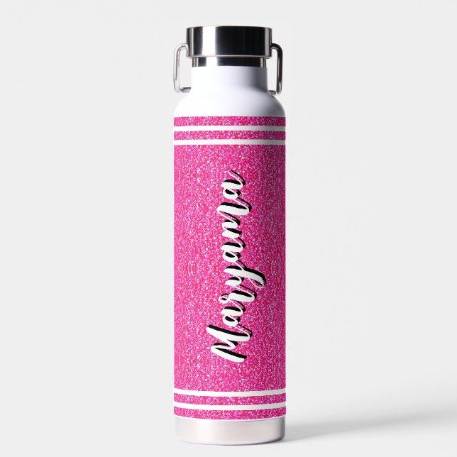 Pink Gift for Girls | Custom Handwritten Name Trinkflasche (Vorne)