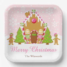 Pink Gingerbread Haus Dekorieren Weihnachtsfest Pa
