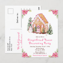 Pink Gingerbread House Dekoratives Party