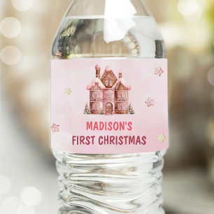 Pink Gingerbrett Weihnachten Erster Geburtstag
