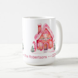 Pink Gingerbrot Weihnachten im Haus Kaffeetasse