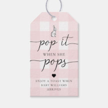 Pink Gingham Bunny Rabbit Pop Es, wenn sie Pop