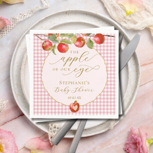 Pink Gingham der Apfel unseres Augenfallenduschers Serviette