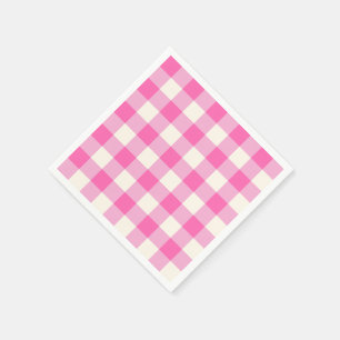 Pink Gingham Kariert Cotattcore Serviette