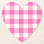Pink Gingham Kariert Cotattcore Untersetzer<br><div class="desc">Moderner Picknick-Trend im Frühling mit Gingham kariertes Tartan Muster in heißen Rosa und Weiß.</div>