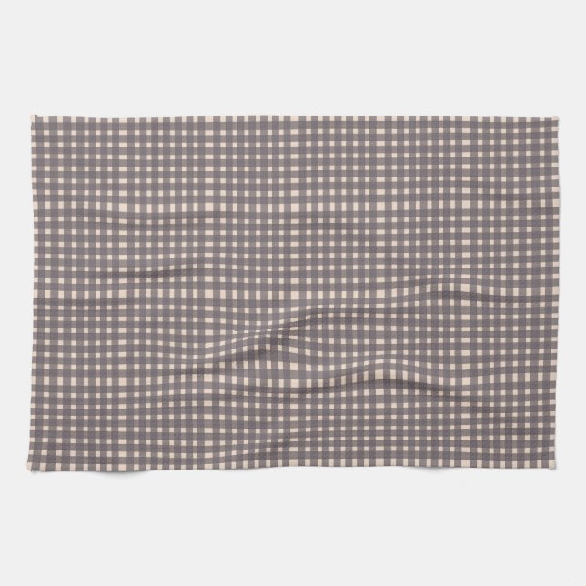 Pink Gingham Kariertes Muster Geschirrtuch (Horizontal)