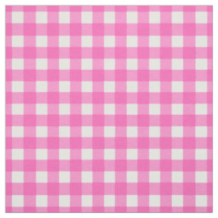 Pink Gingham Karo Stoff