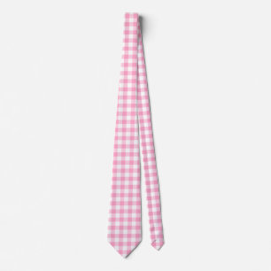 Pink Gingham Krawatte