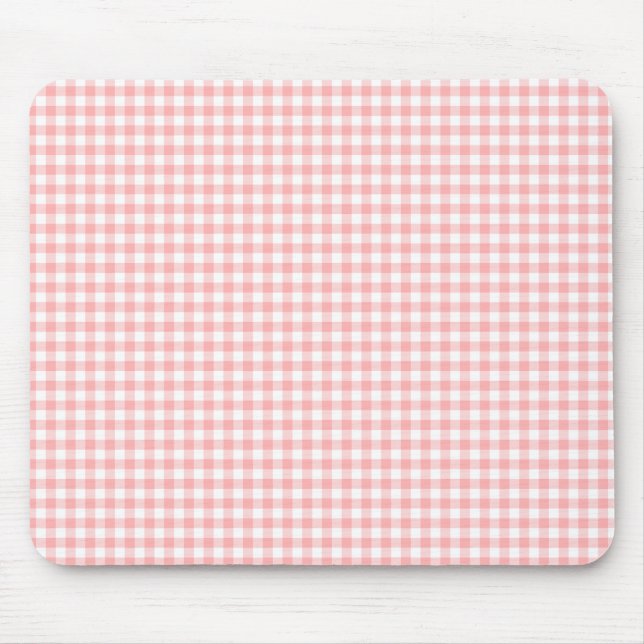 Pink Gingham Mousepad (Vorne)