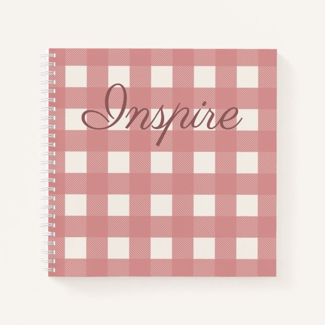 Pink Gingham Notizbuch (Vorderseite)