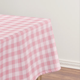 Pink Gingham Pattern Girly Check Plaid Checkered Tischdecke