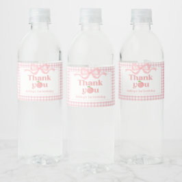 Pink Gingham Peach Erster Geburtstag