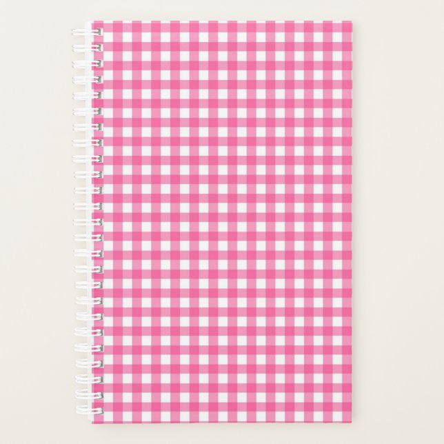 Pink Gingham Planner Planer (Vorderseite)