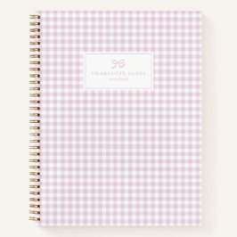 Pink Gingham, Preppy & Pastel Ästhetik Notizbuch