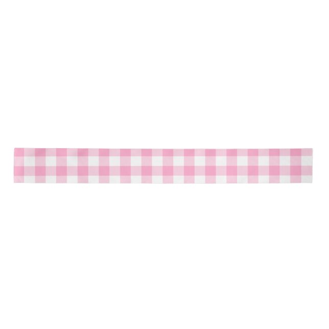 Pink Gingham Satinband (Vorderseite)