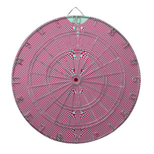 Pink Gingham Shirt Fraktal Dartscheibe