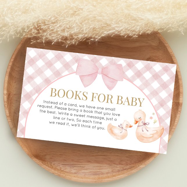 Pink Gingham Silly Goose Shower Books for Baby Begleitkarte (Silly Goose Baby Shower Books for Baby)