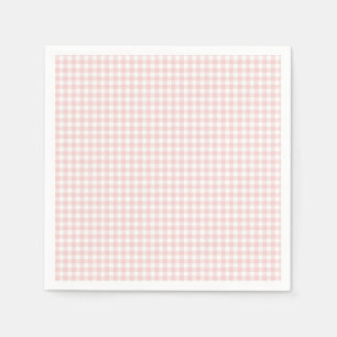 Pink Gingham Spring Birthday Party Serviette