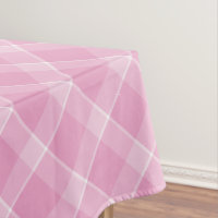 Pink Gingham Tablecloth - Baby Girl Shower & Sprin