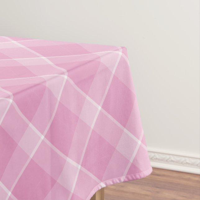 Pink Gingham Tablecloth - Baby Girl Shower & Sprin Tischdecke (Beispiel)