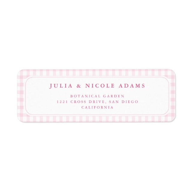 Pink Gingham Teddy Bear Neutral Baby Shower (Vorne)