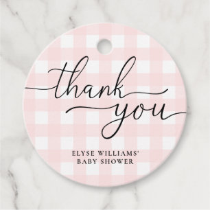 Pink Gingham Vielen Dank für Ihr Interesse am Roun Geschenkanhänger