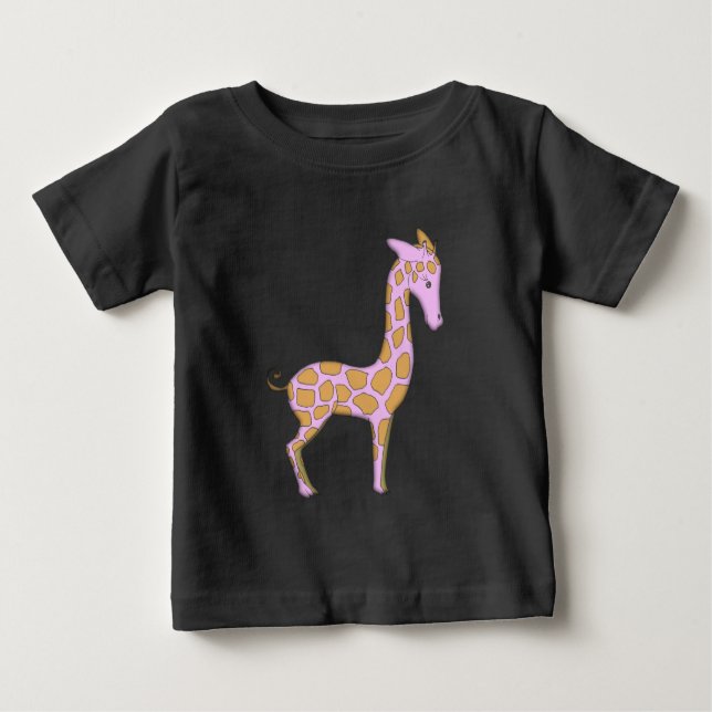 Pink Giraffe Baby Onsie Strampler (Vorderseite)