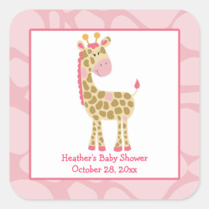 Pink Giraffe Girl Safari Platz Gefallen Sticker