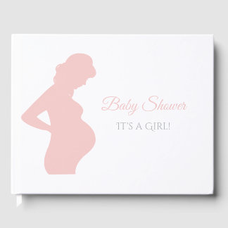 Pink Girl Baby Dusche Schwangere Babyschale Gästebuch