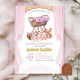 Pink Girl Baby Duschkabine Zeremonie Einladung