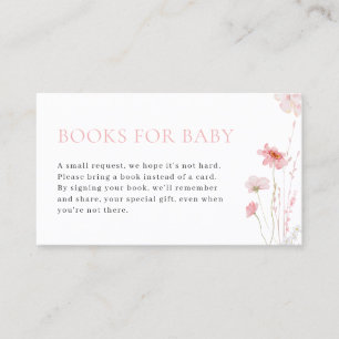 Pink Girl Baby in Bloom Books for Baby Card Visitenkarte
