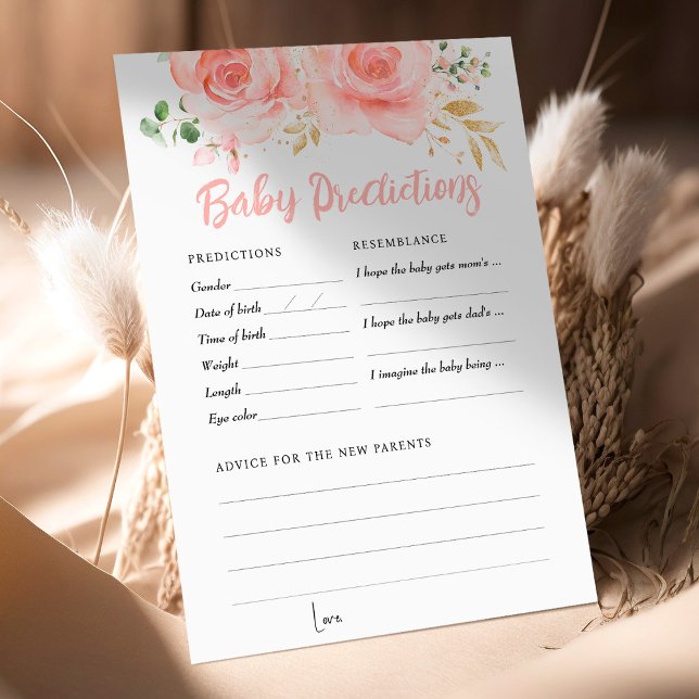 Pink Girl Baby Shower Game Vorhersagen und Ratschl (Von Creator hochgeladen)