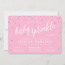 Pink Girl Baby Sprinkle Einladungen