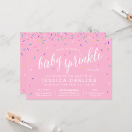 Pink Girl Baby Sprinkle Einladungen
