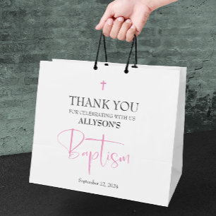 Pink Girl Baptisse Große Geschenktüte