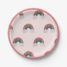 Pink Girl Birthday Rainbow