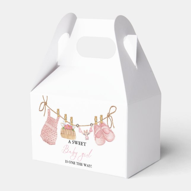 Pink Girl Bohemisch Clothes Kinderdusche Geschenkschachtel (Vorderseite)